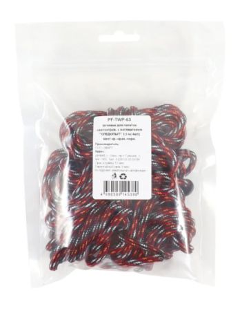 Оттяжки для палаток светоотраж.с натяжителем Следопыт 2,5 м( 4шт) цвет кр.-оран.-черн.