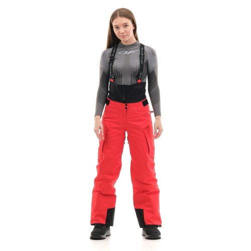 Брюки горнолыжные Dragonfly Gravity Premium Woman Red Fluo в Калуге