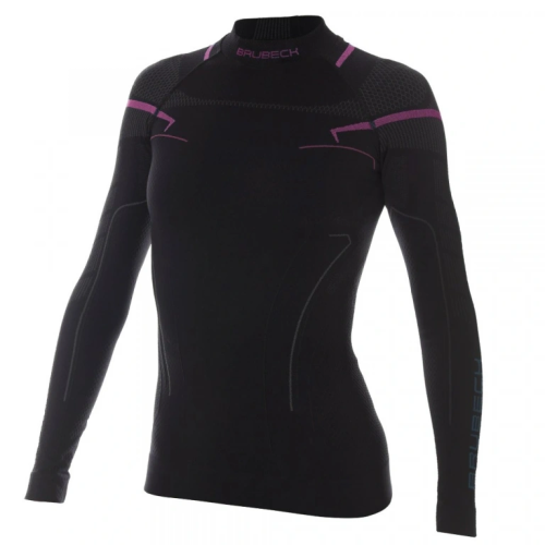 Футболка Brubeck Thermo Nilit Heat черный/розовый женская в Калуге