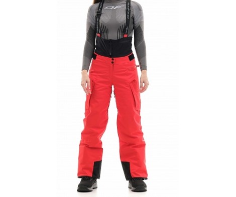 Штаны горнолыжные утепленные Dragonfly Gravity Premium Woman Red Fluo в Калуге
