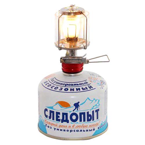 Светильник порт.газовый Следопыт-Светлячок,пьезо,стекло (без баллона)