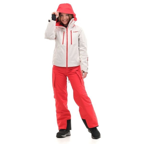 Куртка горнолыжная Dragonfly утепленная Gravity Premium Woman Gray-Red в Калуге