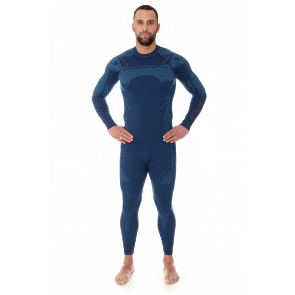 Футболка Brubeck Thermo Nilit Heat черный/голубой мужская в Калуге