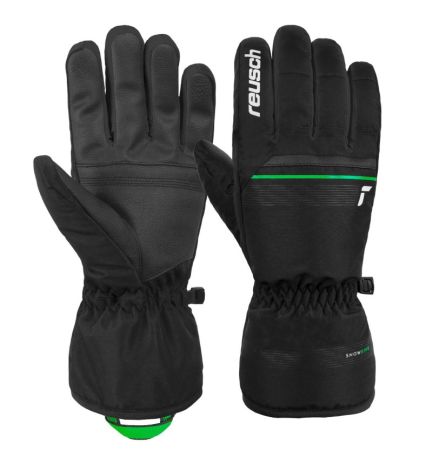 Перчатки Reusch Snow King Black/Neon Green в Калуге