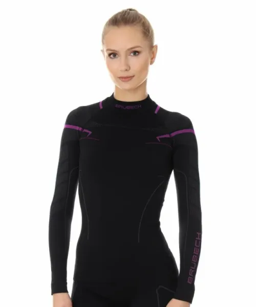 Футболка Brubeck Thermo Nilit Heat черный/розовый женская в Калуге