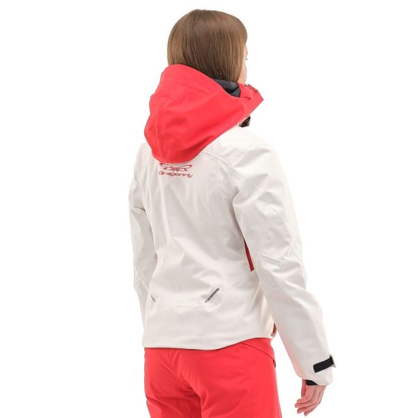 Куртка горнолыжная Dragonfly утепленная Gravity Premium Woman Gray-Red в Калуге
