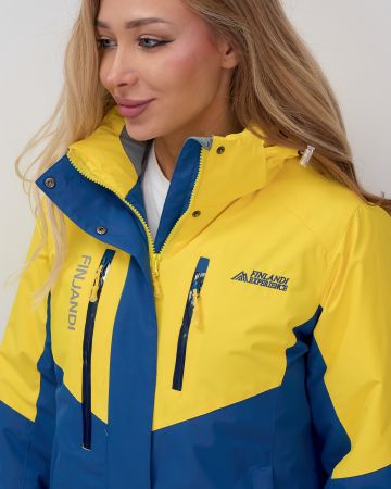 Костюм горнолыжный 02815J желтый  в Калуге